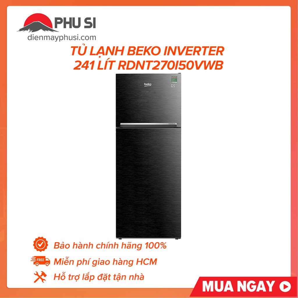 Tủ lạnh Beko RDNT270I50VWB 270L