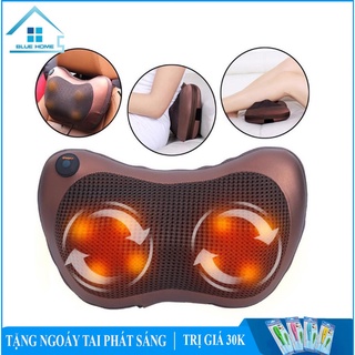 Gối massage 8 bi đi kèm cáp sạc oto cao cấp