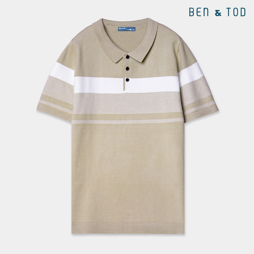 [Mã FAMALLT5 giảm 15% đơn 150K] Ben &amp; Tod - Áo thun Stripe Polo Knits 20708