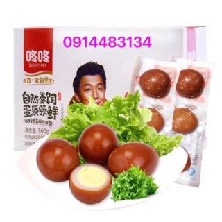 1 HỘP 20 GÓI TRỨNG CÚT MUỐI XÌ DẦU DONG DONG  ĂN LIỀN (1 gói 3 quả)