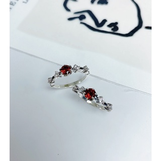 Nhẫn bạc Garnet H.A.S