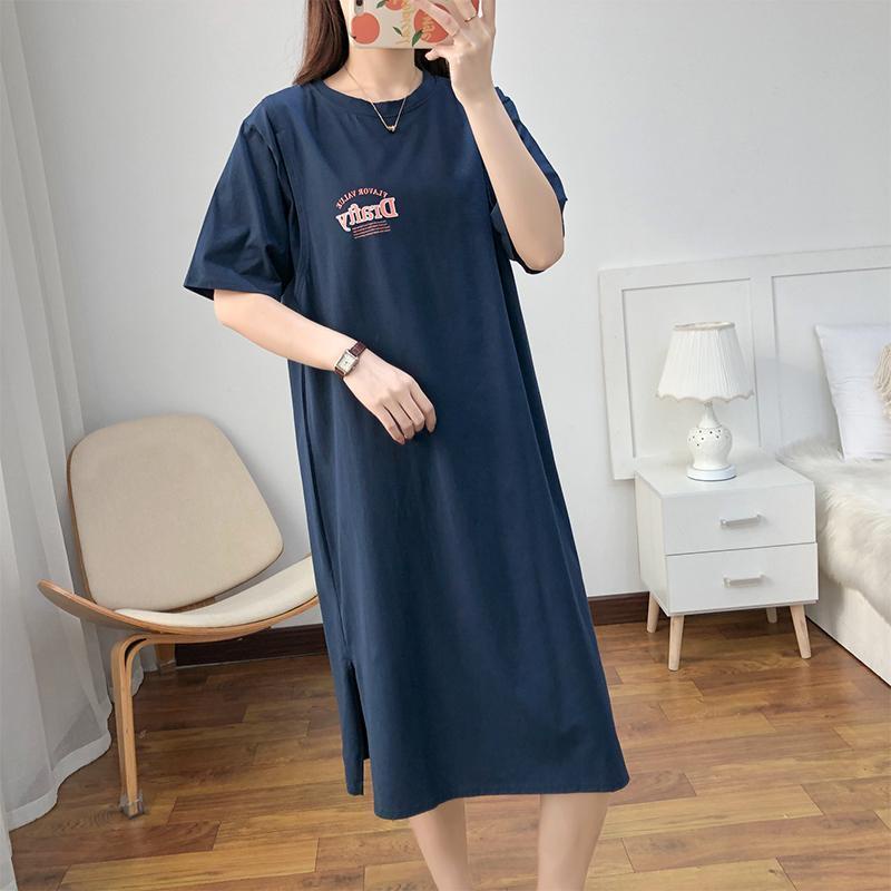 Mom&Kids  High Quality Đầm Ngắn Tay Dáng Rộng Cỡ Lớn Thời Trang Cho Mẹ Bầu