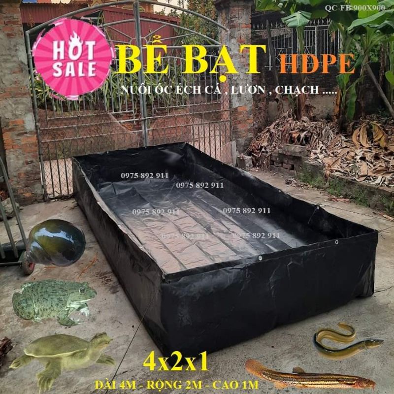 Bể bạt nuôi ốc , ếch cá - loại HDPE