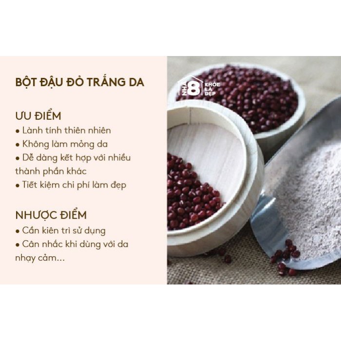 500g Bột Đậu Đỏ Nguyên Chất (Tẩy Da Chết + Làm Trắng Da)