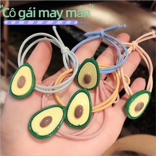 Dây buộc tóc co dãn hình quả bơ đáng yêu cho nữ