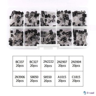Bộ 10 loại transistor 20 cái mỗi loại dành cho BC337 2N2222 S8050
