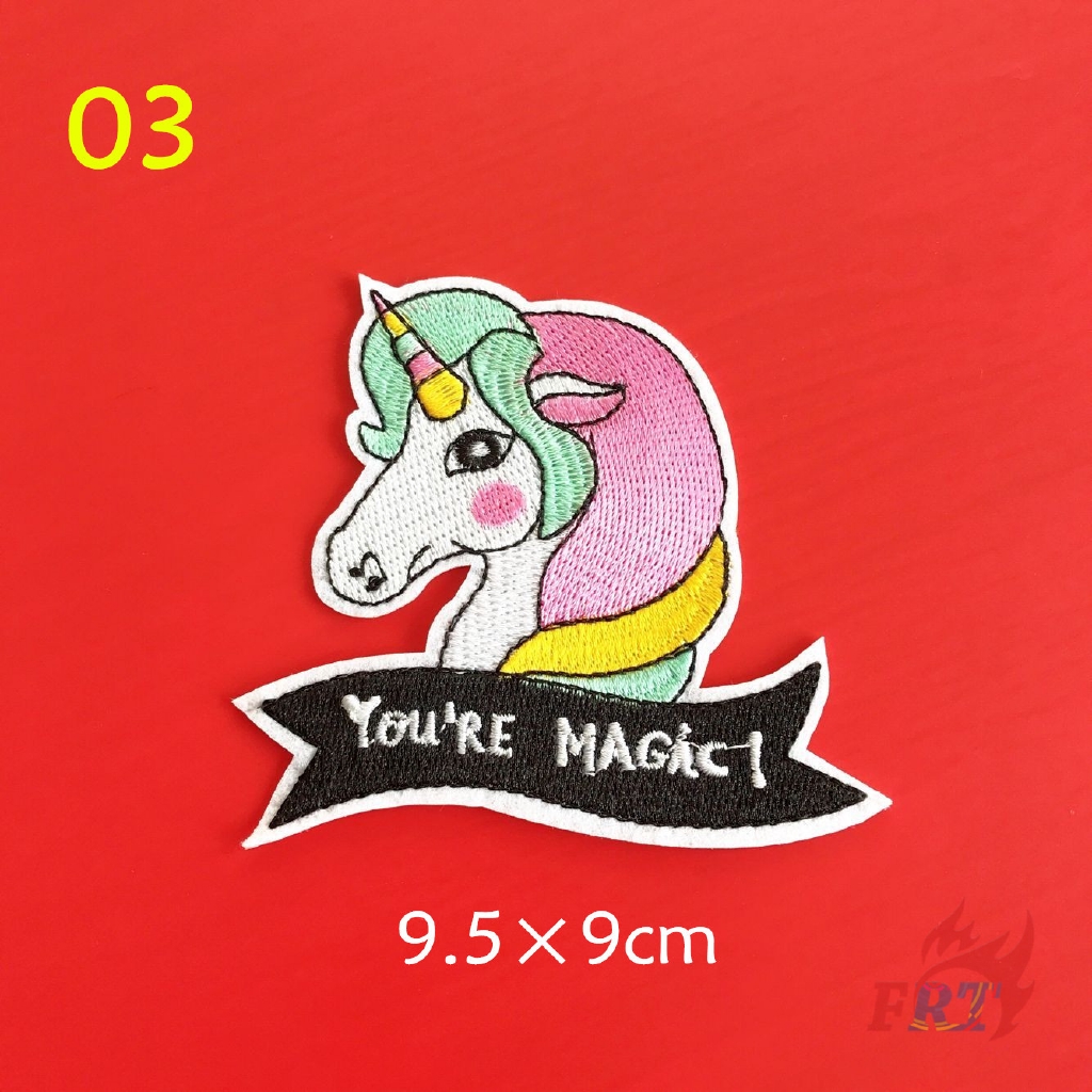 Miếng dán quần áo hình ngựa một sừng dễ thương