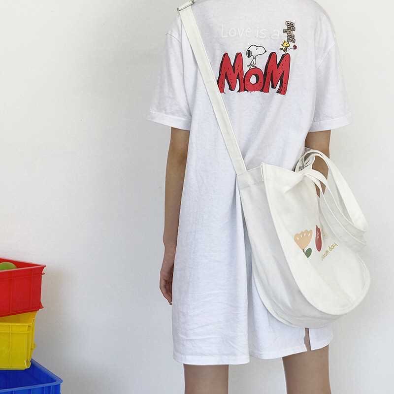 Túi tote 2 in 1 hình hoa quả form bầu cute (có sẵn, hình thật)