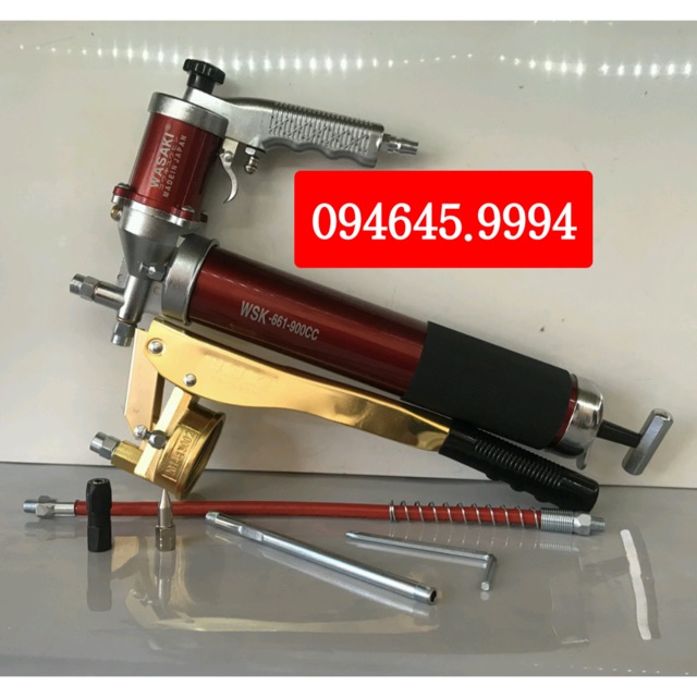 Thiết Bị Bơm Mỡ Bò Bằng Hơi(Khí Nén)WASAKI -900cc