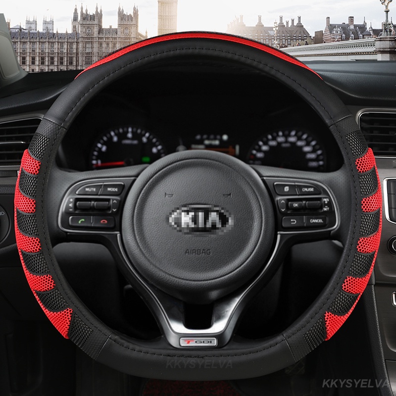 Bọc Vô Lăng Xe Hơi Bằng Da PU Chống Trượt Cho Kia Sportage Sid Rio 3 Soul Sportage Ceed Sorento Cerato K2 K3 K4 K5 KX3