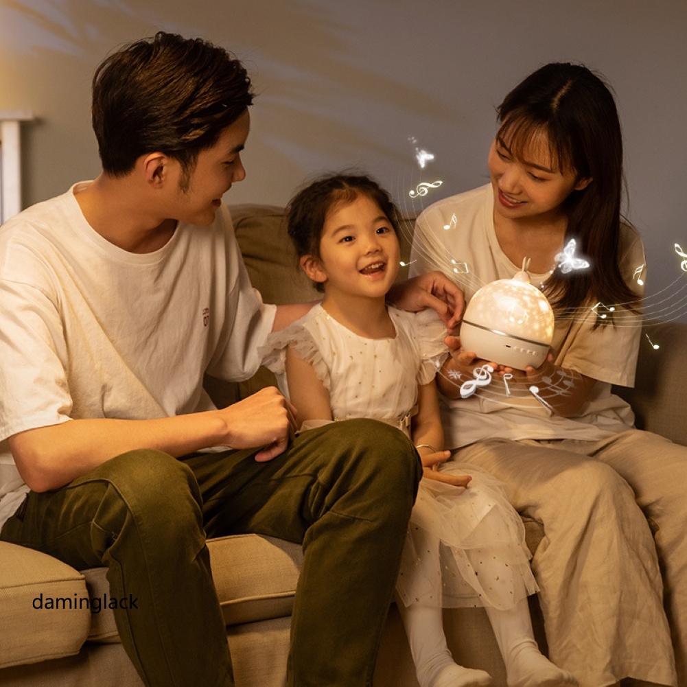 Đèn Led Chiếu Hình Thỏ Dễ Thương