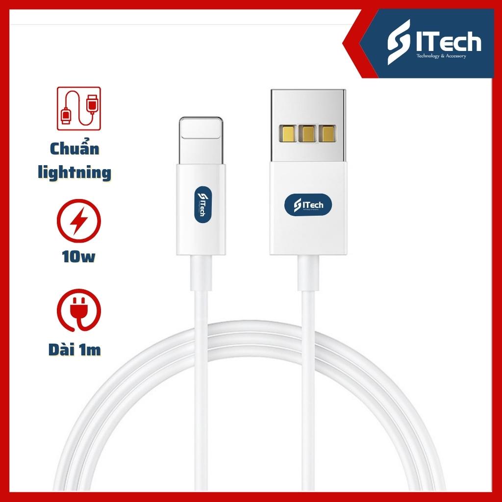 Dây sạc, cáp sạc IP màu trắng dài 1m chuẩn MFI nhận đủ dòng 10w