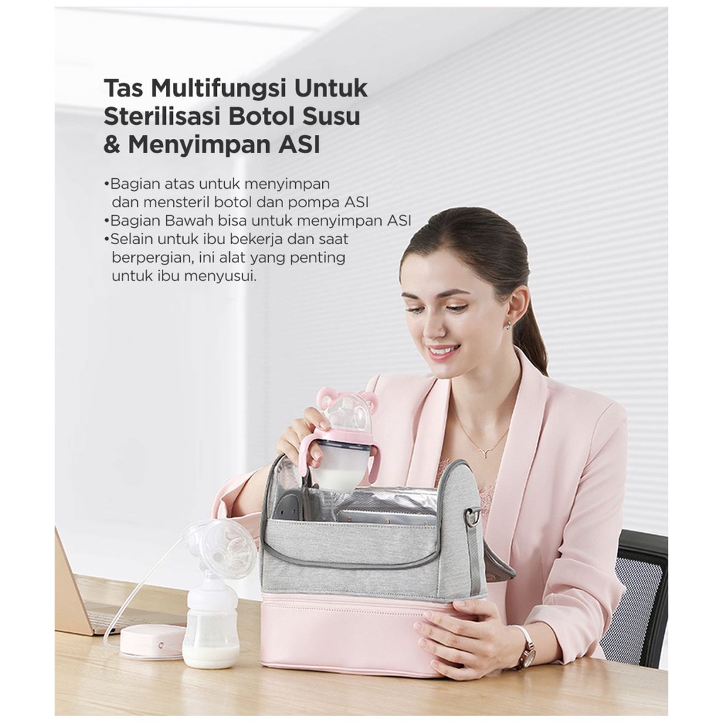 Túi xách tiệt trùng tia UV,Tiệt trùng bình sữa đồ dùng cho bé, tiện lợi cho các mẹ hay đi du lịch cùng bé