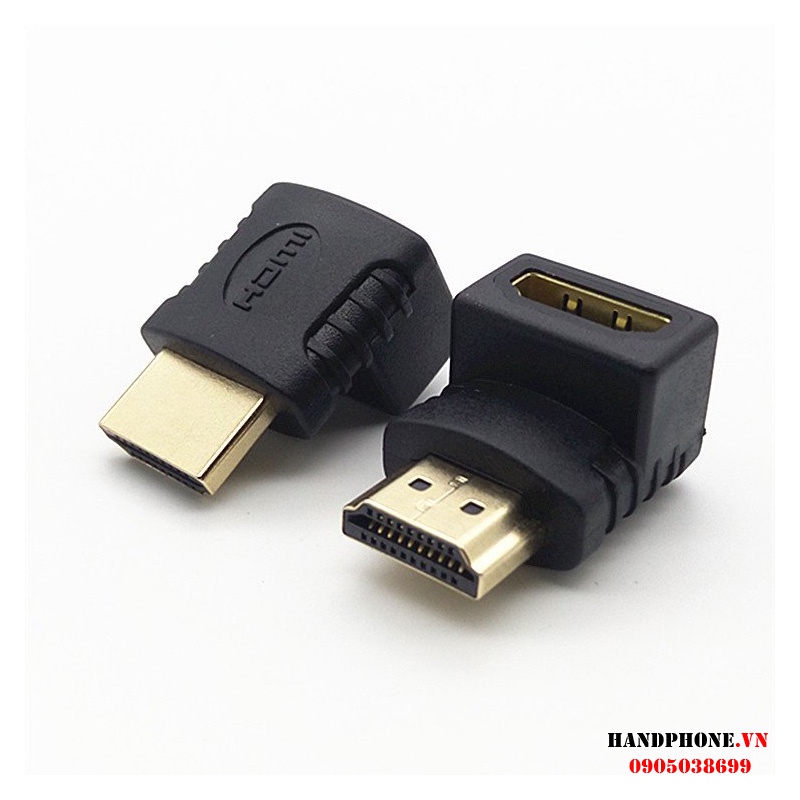 Đầu nối dài cáp HDMI đầu chuyển HDMI vuông góc chữ L (90 độ, 270 độ, góc trái, góc phải) cho máy tính, thiết bị âm thanh