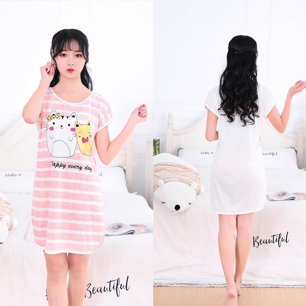 FREESHIP ĐƠN 99K_ Đầm ngủ tay ngắn dáng rộng thoải mái | BigBuy360 - bigbuy360.vn