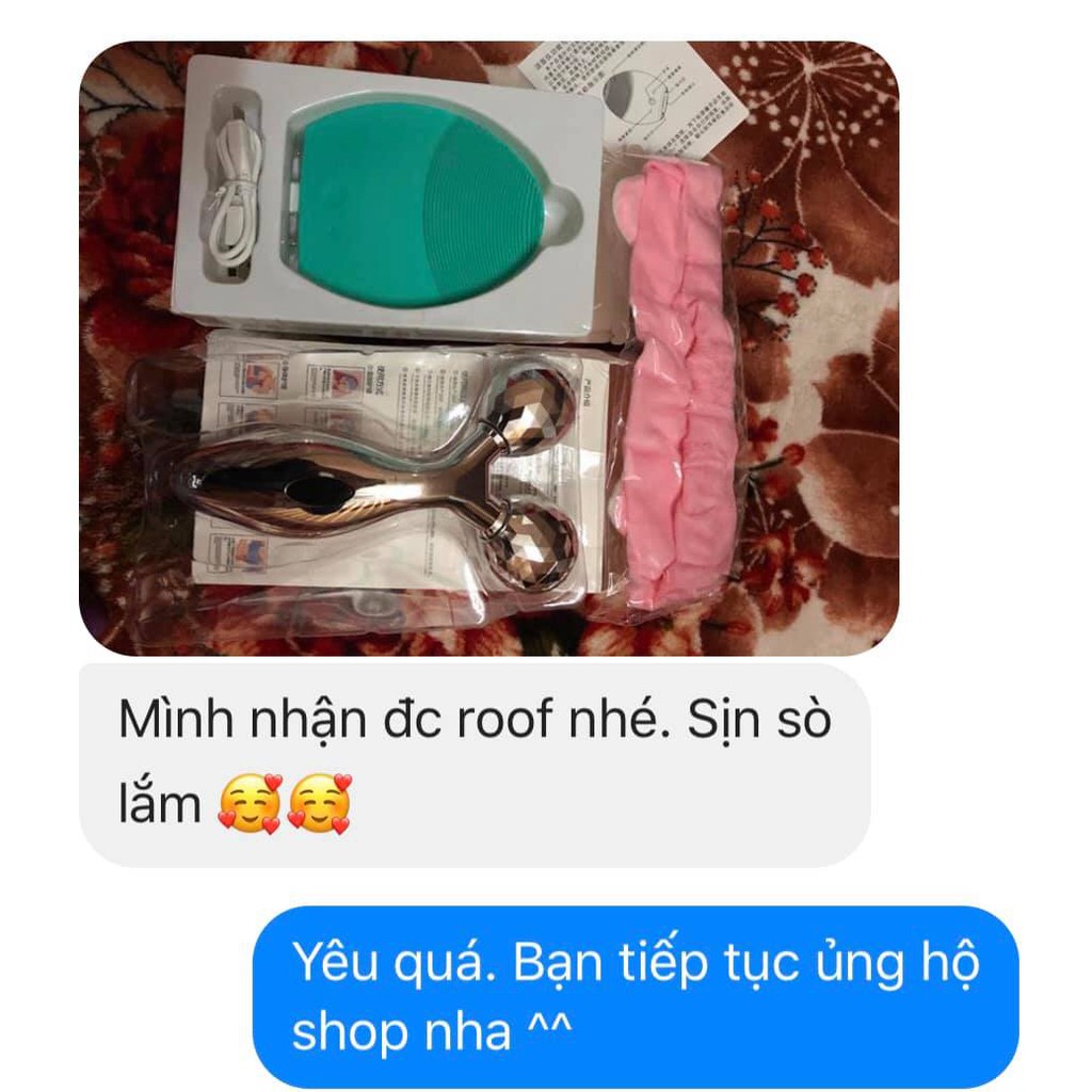 [SẴN] Máy rửa mặt MILAKA Tặng kèm thanh lăn mặt và tai thỏ (có feedback ảnh thật)