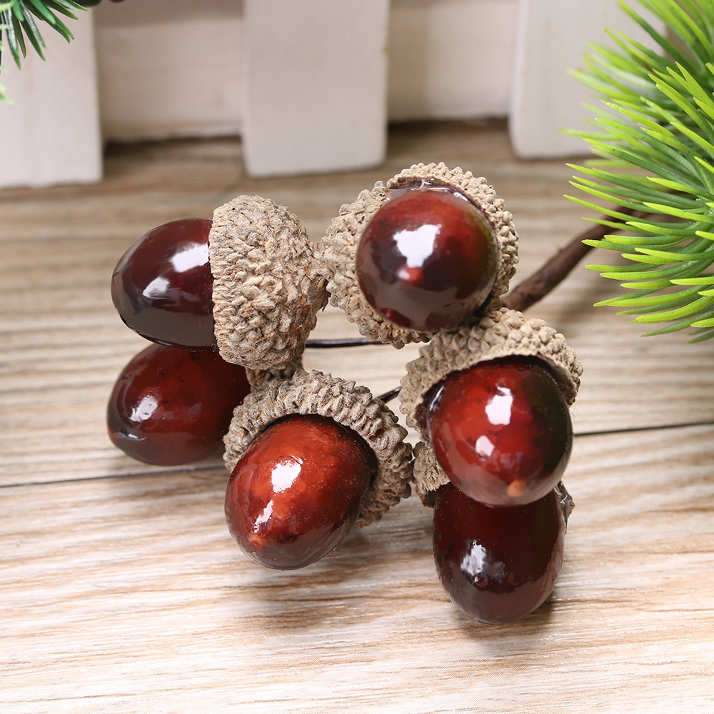 Bộ 6 nhánh cây hạt thông khô dùng làm đồ thủ công trang trí nhà/tiệc/lễ hội đẹp mắt DIY