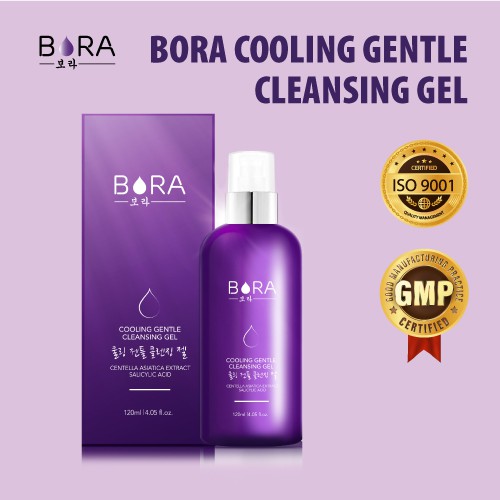 Sữa Rửa Mặt Thanh Nhiệt BORA COOLING GENTLE CLEANSING GEL Thu Nhỏ Lỗ Chân Lông Chai 120ml