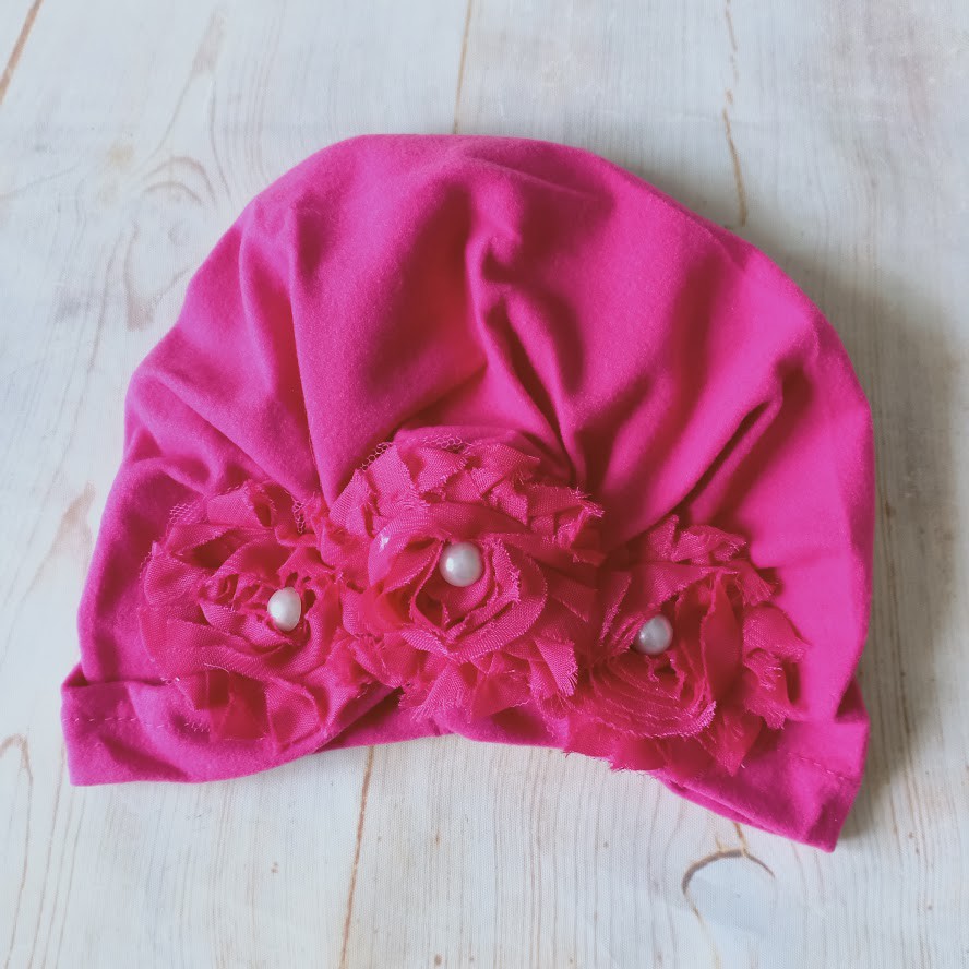 Nón Turban/ Mũ Turban mẫu 3 bông hoa cho bé gái (mẫu mới)