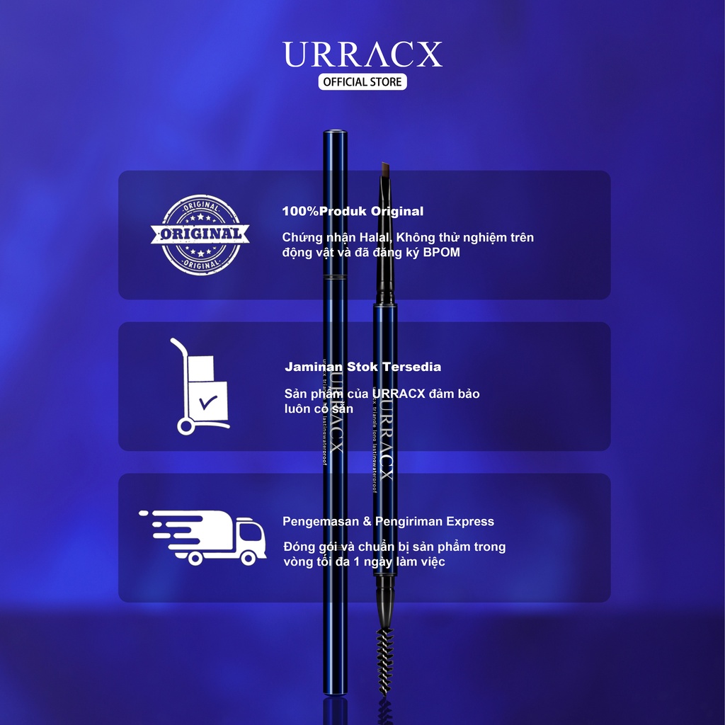 Chì trượt kẻ mày URRACX ngòi mịn mềm lên màu tốt Chì kẻ mày lõi tam giác và lõi tròn