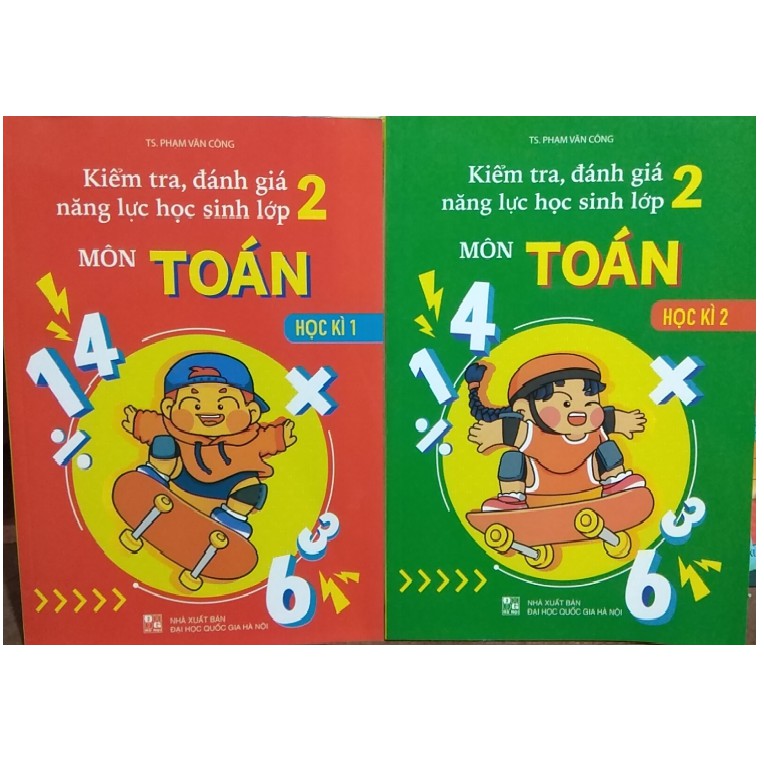 Combo sách - Kiểm tra đánh giá năng lực học sinh lớp 2 môn toán (học kỳ 1 + 2)