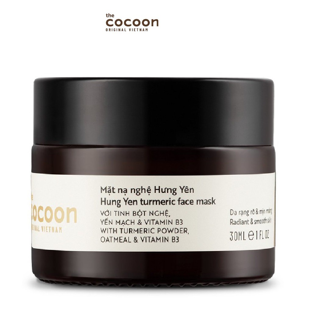 Mặt Nạ Nghệ Hưng Yên Cocoon Đều Màu, Giảm Thâm Thuần Chay 30ml