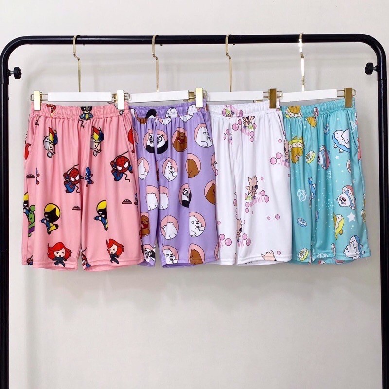 Quần short cartoon unisex / short hoạt hình/ short bò sữa/ cartoon pant