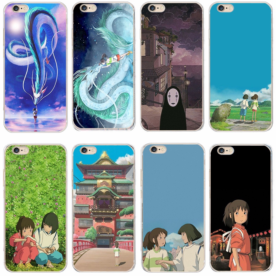 Ốp Điện Thoại Silicone Mềm Trong Suốt Chống Sốc In Hình Spirited Away Cho iphone 4 4s 5 5s se 6 6s plus