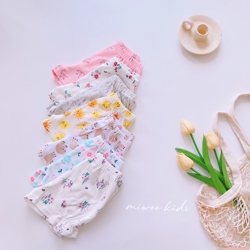 Bộ hai dây cánh tiên vải cotton bozip miwoo kids bảng màu 2 cho bé gái