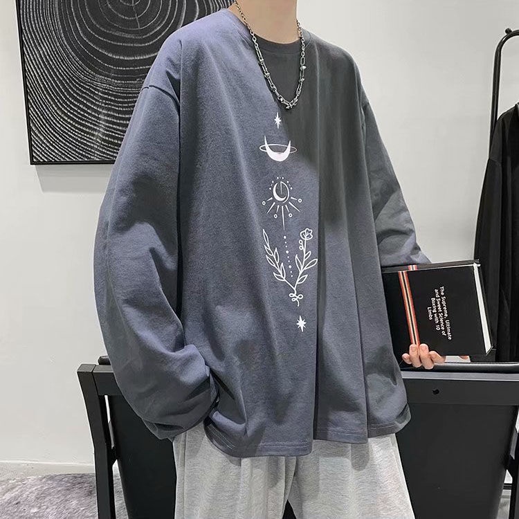 Áo Thun Tay Dài Mỏng Thời Trang Cá Tính Trẻ Trung Cho Nam