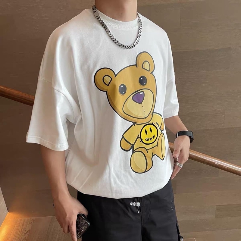 Áo thun tay lỡ DREW House Gấu Hogoto shop , Áo thun unisex nam nữ form rộng oversize chất liệu Cotton | BigBuy360 - bigbuy360.vn