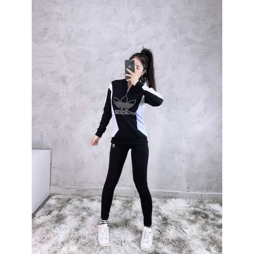 (HÀNG XUẤT XỊN) Áo das tay dài 1413ZIP - COLORBLOCK 1/4 SWEATSHIRTS Made in Cambodia full tag code SIZE S M L