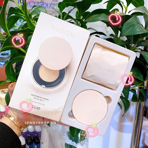 [HSD:11/4/2021][Sẵn +Kèm Bill] Set Phấn Nước  Clio Nudism Velvetwear Cushion Set 15g*2 lõi | BigBuy360 - bigbuy360.vn