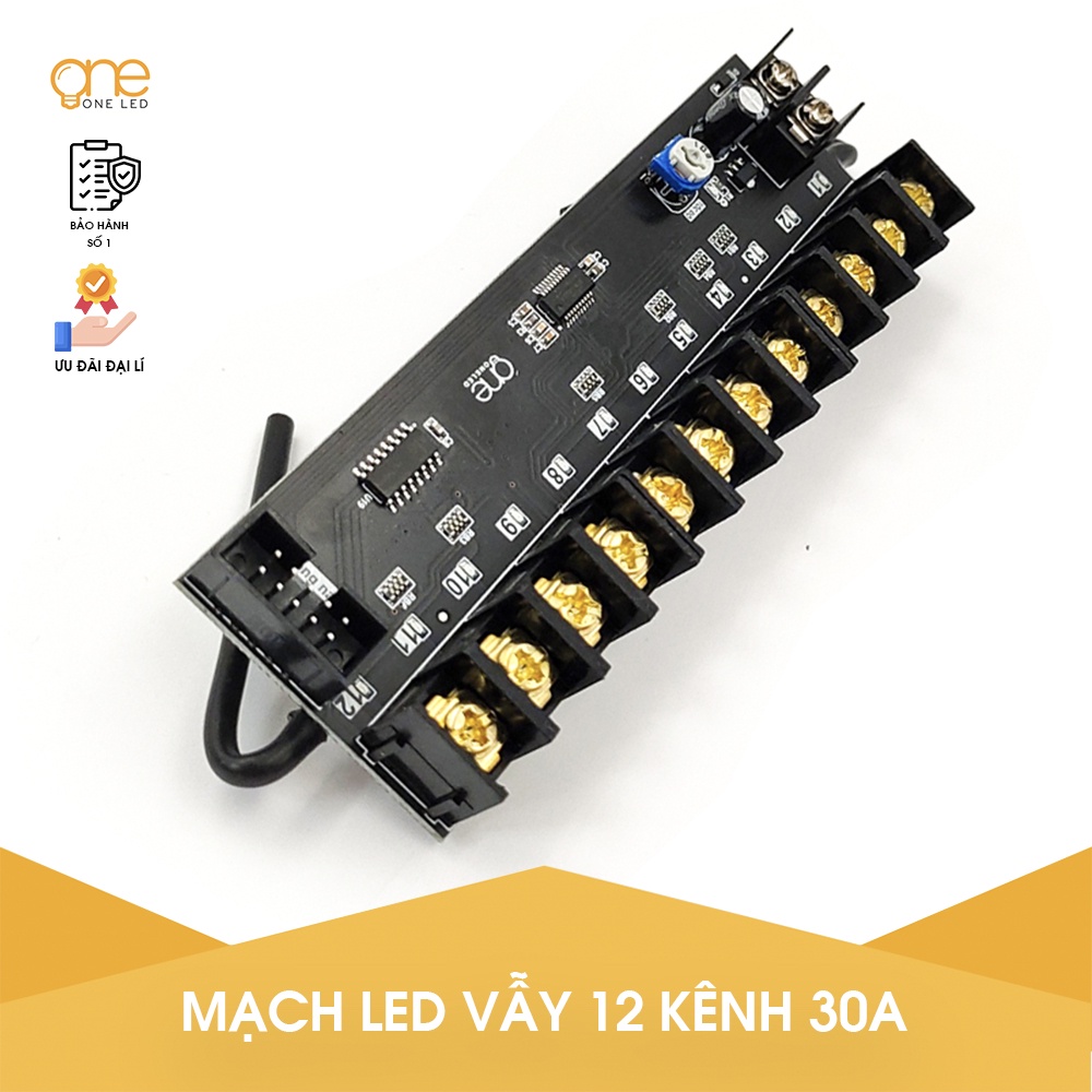 Mạch điều khiển led vẫy 12 kênh công suất 30A V4.4, Mạch điều khiển LED liền dây, led đúc