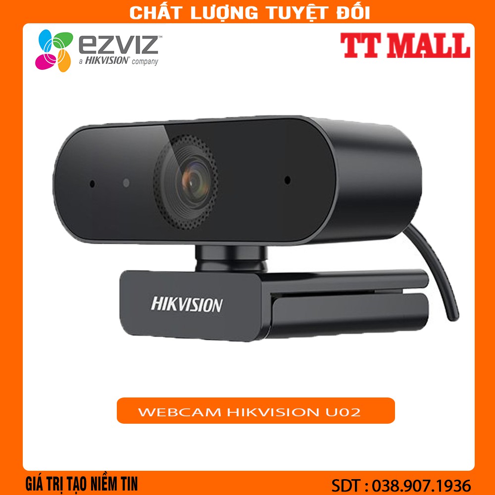 [Siêu rõ nét] Webcam HIKVISION DS-U02 FULL HD 1080P tích hợp mic chuyên dụng cho Livestream, Học và làm Online