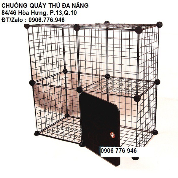 CHUỒNG NUÔI MÈO CHUỒNG THỎ 2 TẦNG KÍCH THƯỚC 70X70X35CM BẰNG LƯỚI SẮT SƠN TĨNH ĐIỆN CHỊU NƯỚC