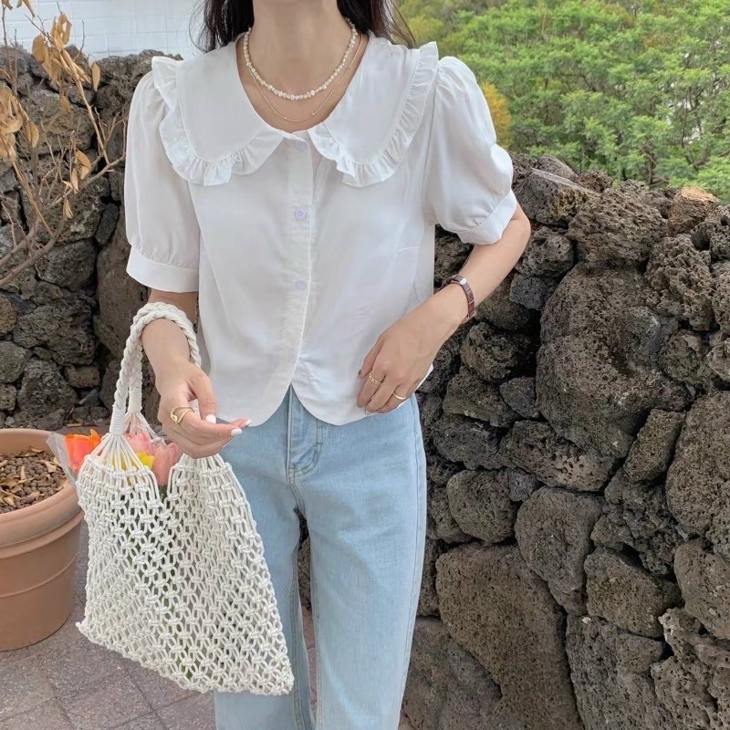 Áo sơmi cánh tiên ngắn tay nhiều màu ☘️☘️☘️☘️SL alohashop91