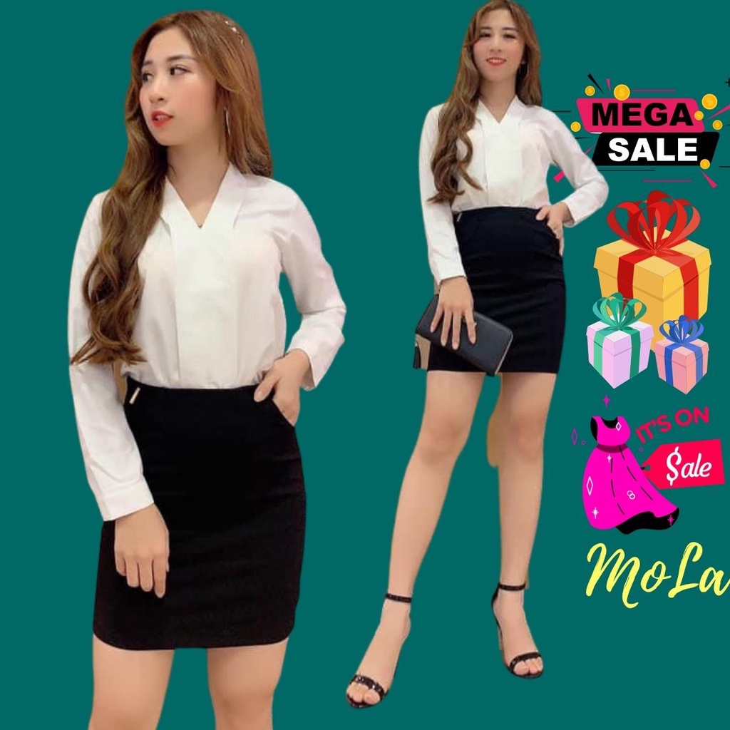 Áo Sơ Mi Nữ Cổ V MSA03