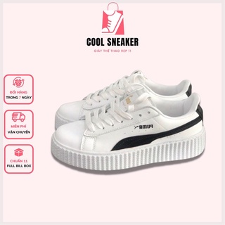 Giày thể thao nữ trắng sọc đen độn đế tăng chiều cao, giày sneaker 𝗣𝘂𝗺𝗮 nữ hàng 1:1