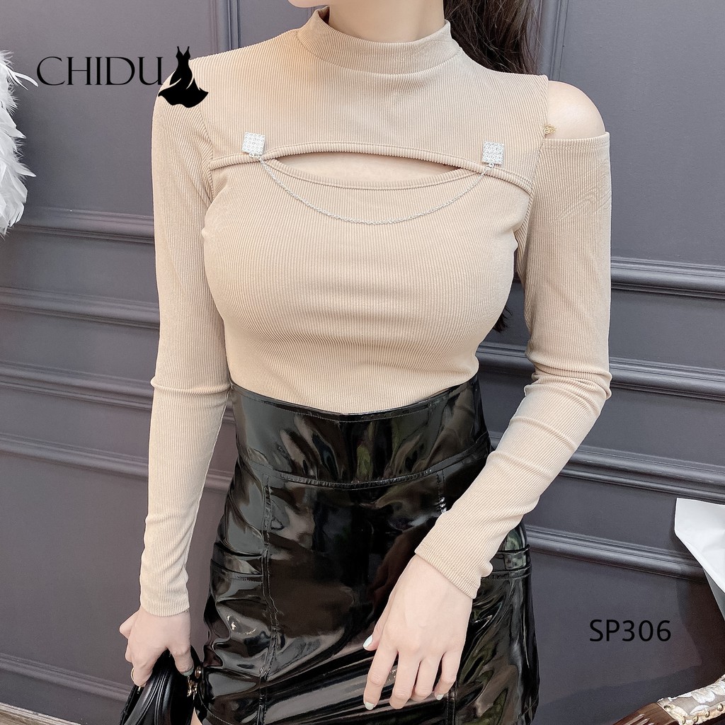 CHIDU áo len tăm dài tay phối xích - SP306 | BigBuy360 - bigbuy360.vn