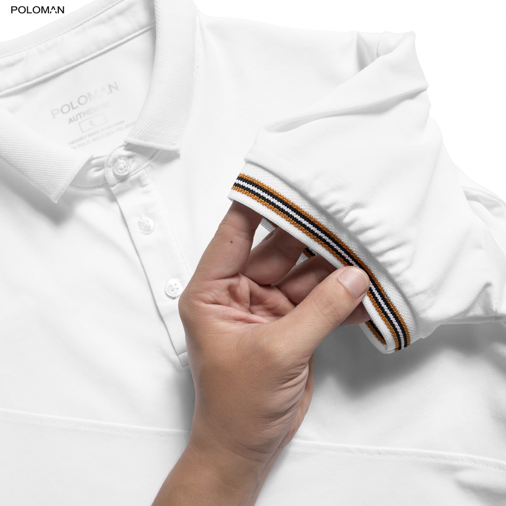 Áo Polo nam cổ bẻ phối CHAD vải cá sấu Cotton xuất xịn,chuẩn form, sang trọng - thanh lịch - POLOMAN | BigBuy360 - bigbuy360.vn