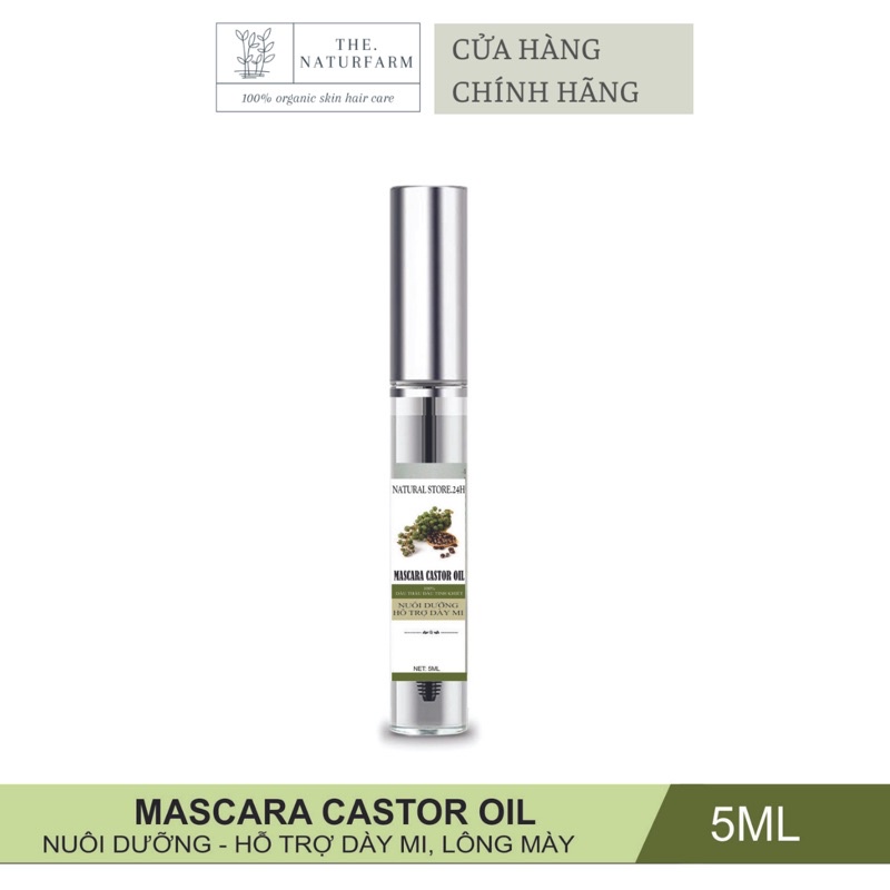 Mascara dầu castor 5ML nguyên chất organic ( Dầu thầu dầu ) - siêu dưỡng mi và lông mày