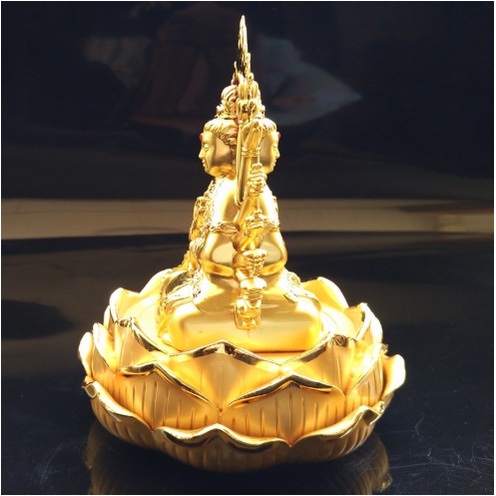 Tượng ngài Quan Thế Âm hai mặt ngồi đài sen đặt xe hơi cao