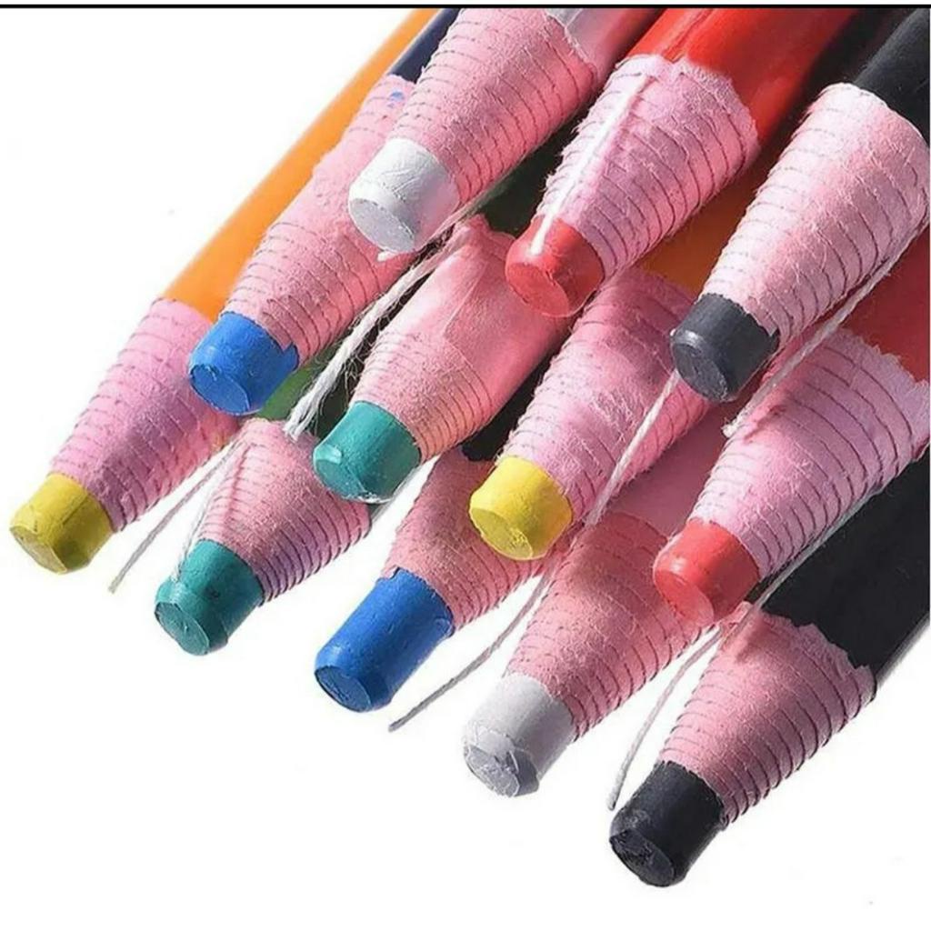 Hộp 12c Bút Sáp Vẽ Vải Cuộn Giấy, Dùng Đánh Dấu Vải STANDARD
