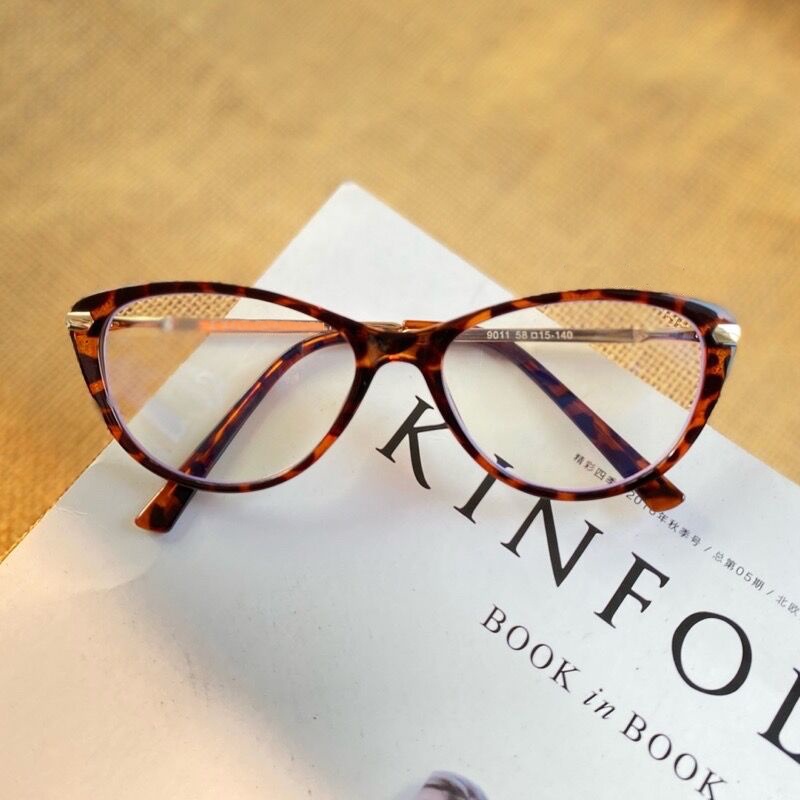 Kính Mắt Mèo tr90 Gọng Nhỏ Phong Cách Retro Âu Mỹ Cho Nữ