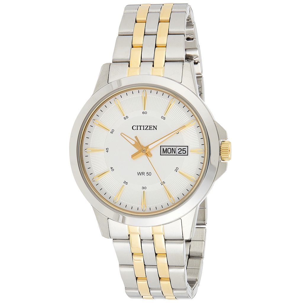 Đồng Hồ Citizen Nam Chính Hãng, Citizen BF2018 - 52A Mặt Trắng Lịch Ngày Lịch Thứ Fullbox.