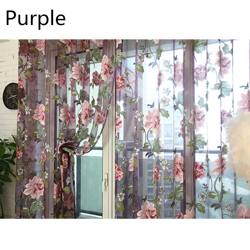 1 Rèm Cửa Sổ Hoa Hồng 100x200cm