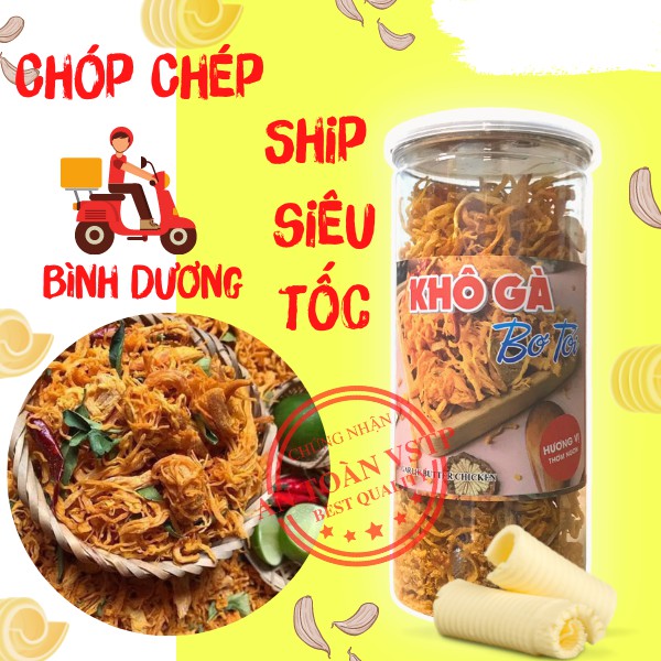 Khô gà bơ tỏi, gà khô bơ tỏi 280g Chóp Chép đồ ăn vặt Bình Dương | BigBuy360 - bigbuy360.vn