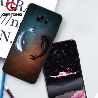 Ốp lưng nhựa dẻo in họa tiết cho Samsung Galaxy S7 Edge