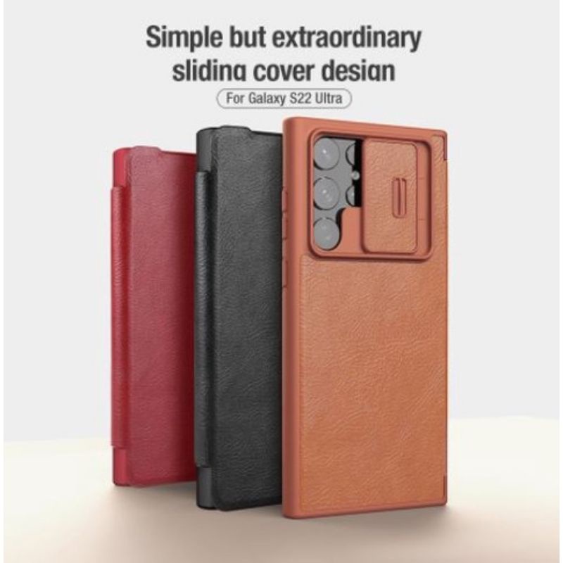 BAO DA SAMSUNG GALAXY S22/S22 PLUS 5G/S22 ULTRA/ S21 FE NILLKIN QIN PRO BẢO VỆ CAMERA CHÍNH  HÃNG.